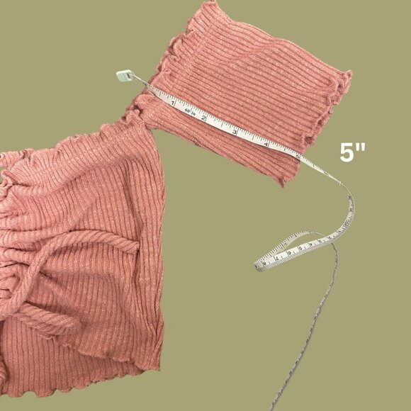 Kanji Pink Off-Shoulder Ruched Crop Top – Size S - Picture 5 of 7